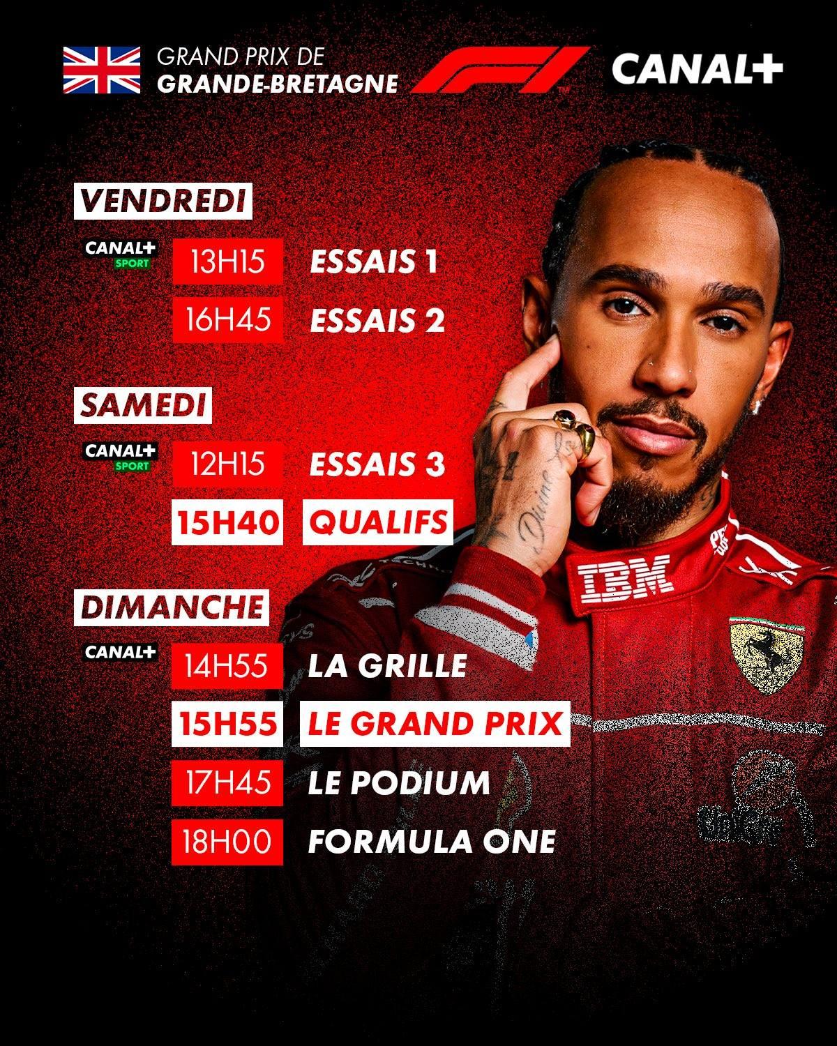 programme F1 - GP de GRANDE BRETAGNE 2025