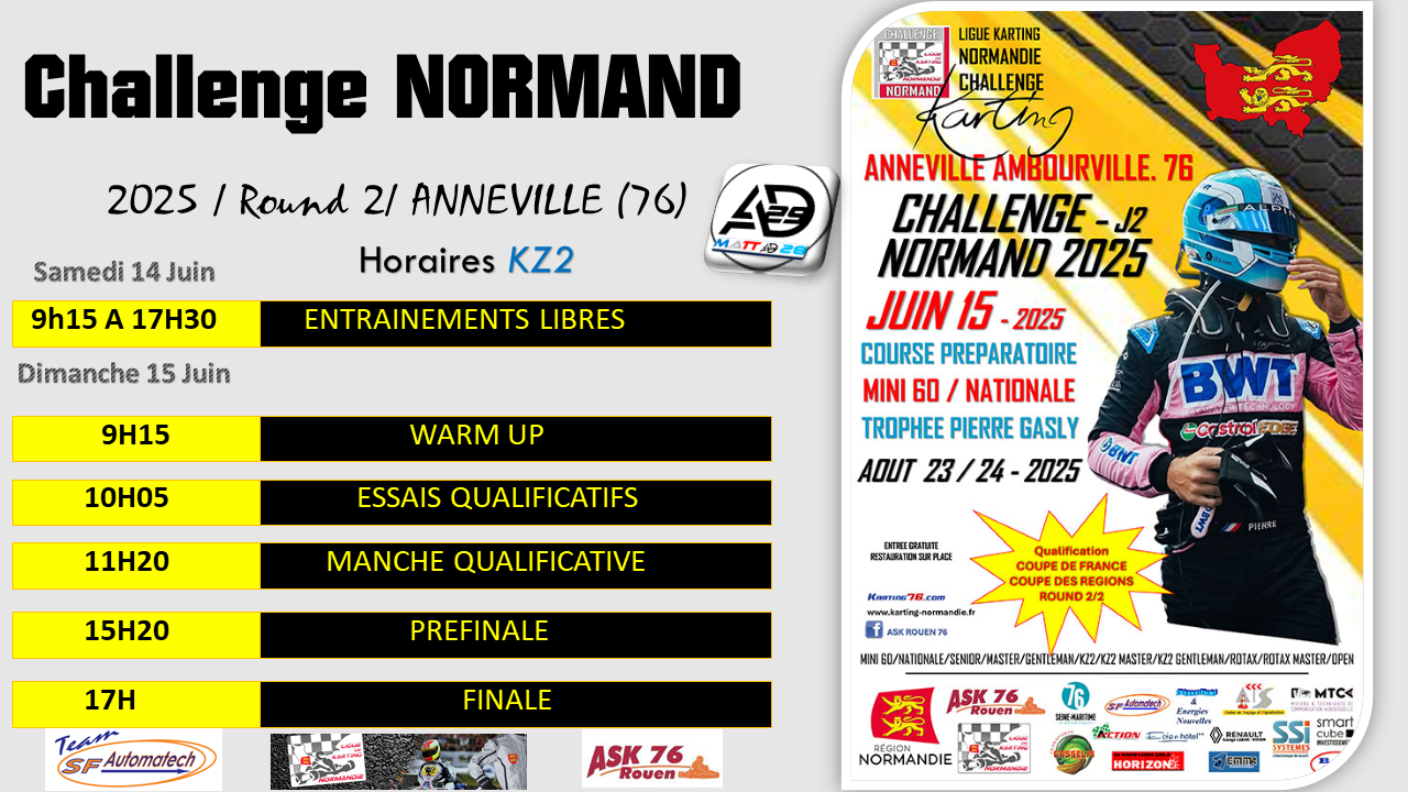 Challenge normand horaires 1